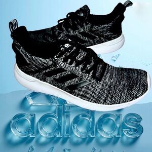 Adidas Men’s Cloudfoam Gray Fly Knit Running Shoes